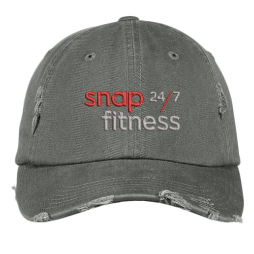 Snap Fitness - Distressed Cap - Red/Grey Thumbnail