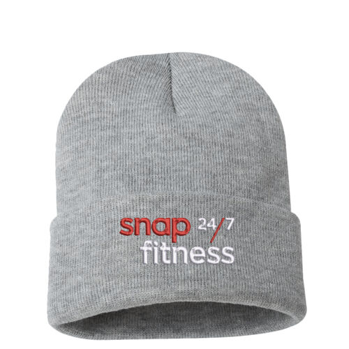 Snap Fitness - 12 Inch Knit Beanie - Red/White Thumbnail